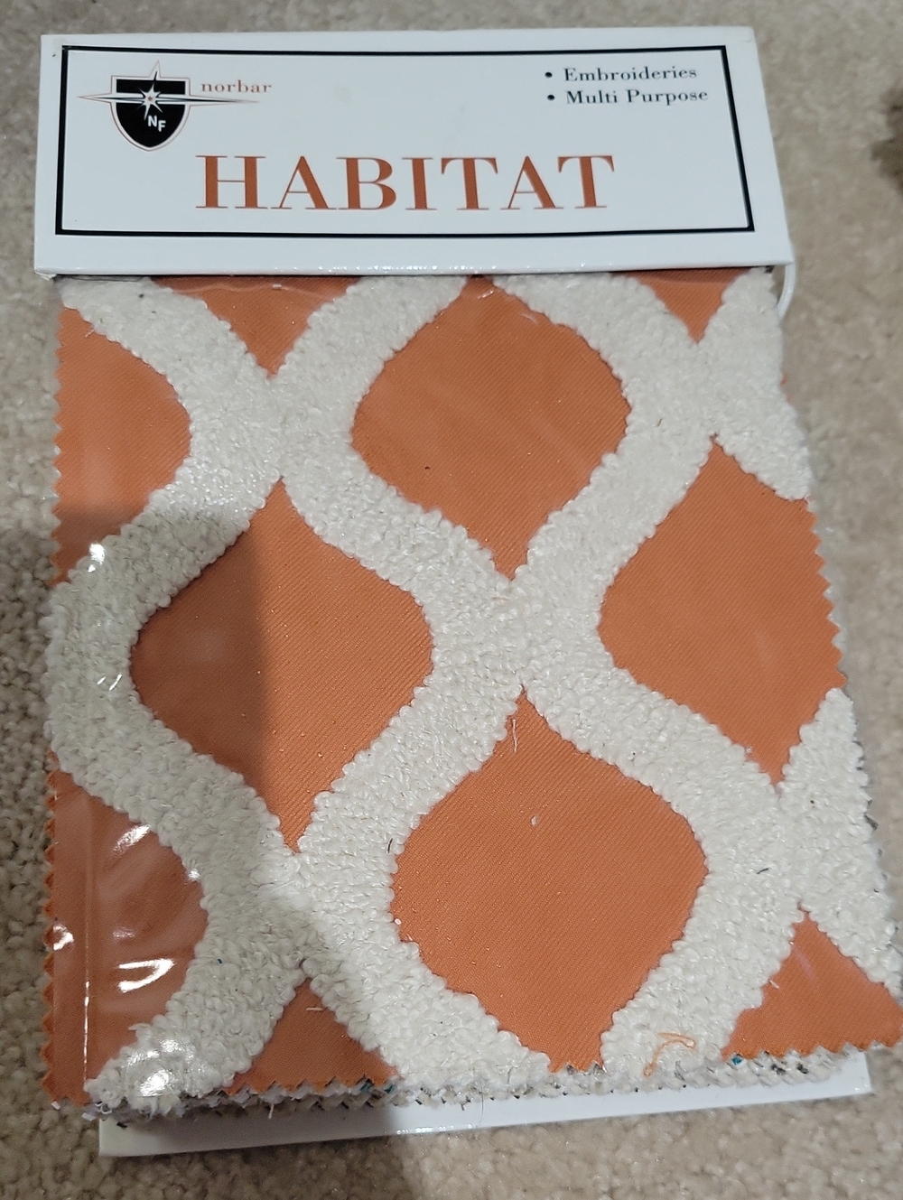 NORBAR Embroidered Fabric Huge Swatch Book HABITAT Embroidered
